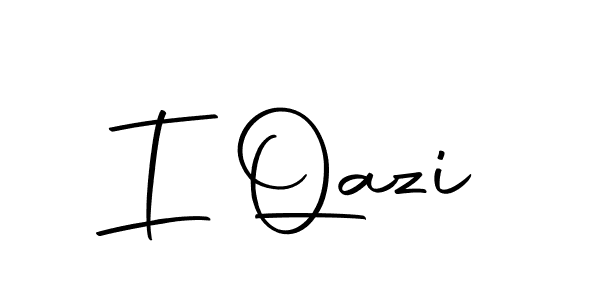 You should practise on your own different ways (Autography-DOLnW) to write your name (I Qazi) in signature. don't let someone else do it for you. I Qazi signature style 10 images and pictures png