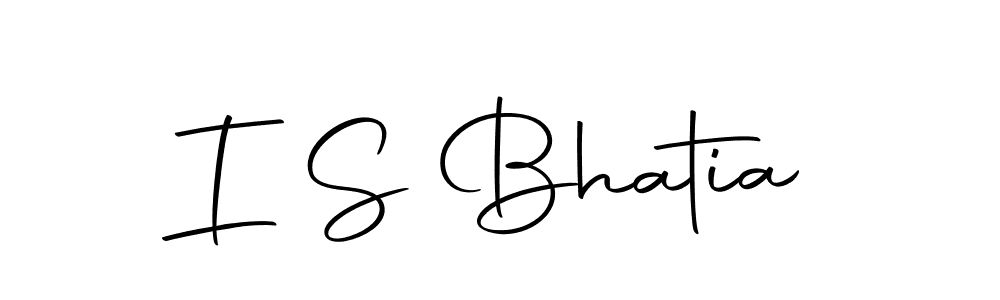 Create a beautiful signature design for name I S Bhatia. With this signature (Autography-DOLnW) fonts, you can make a handwritten signature for free. I S Bhatia signature style 10 images and pictures png