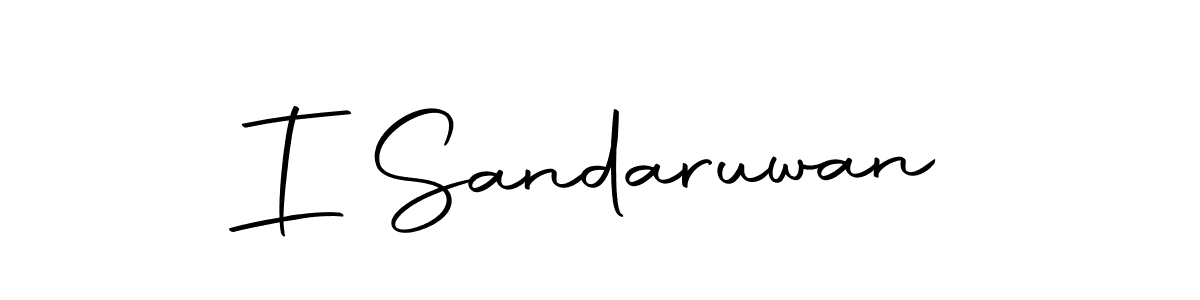 Create a beautiful signature design for name I Sandaruwan. With this signature (Autography-DOLnW) fonts, you can make a handwritten signature for free. I Sandaruwan signature style 10 images and pictures png