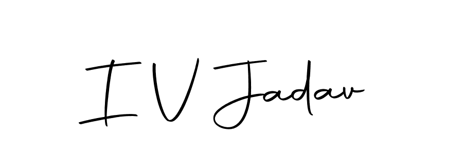 Make a beautiful signature design for name I V Jadav. With this signature (Autography-DOLnW) style, you can create a handwritten signature for free. I V Jadav signature style 10 images and pictures png