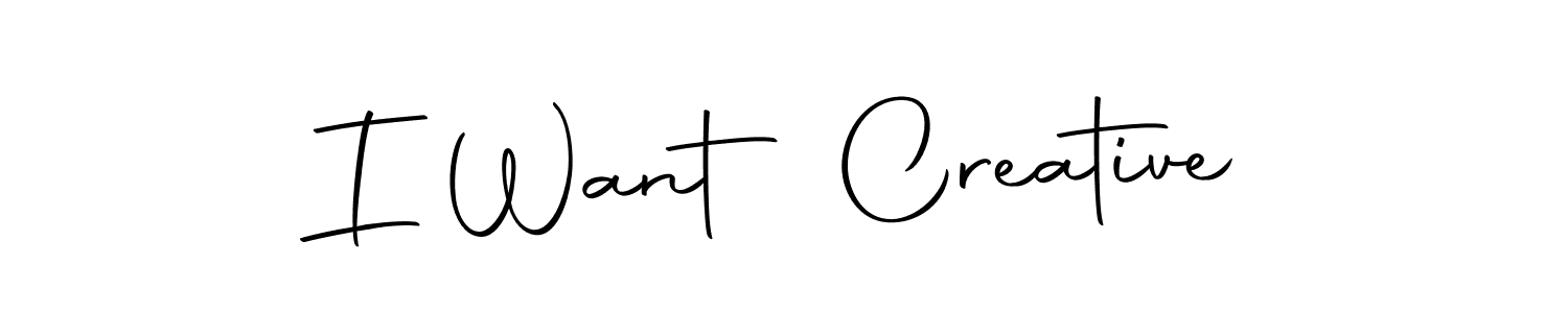 Make a short I Want Creative signature style. Manage your documents anywhere anytime using Autography-DOLnW. Create and add eSignatures, submit forms, share and send files easily. I Want Creative signature style 10 images and pictures png
