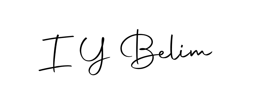 The best way (Autography-DOLnW) to make a short signature is to pick only two or three words in your name. The name I Y Belim include a total of six letters. For converting this name. I Y Belim signature style 10 images and pictures png