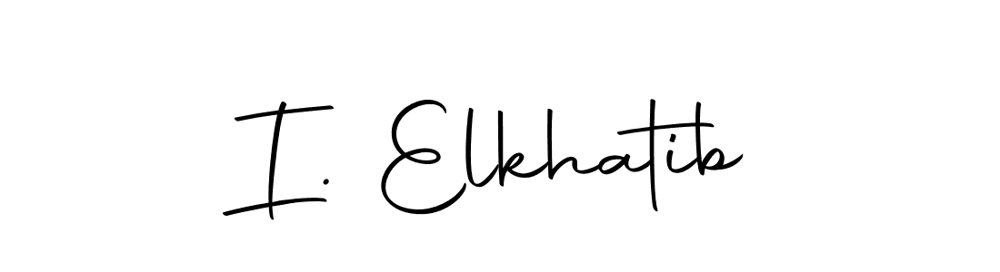 You should practise on your own different ways (Autography-DOLnW) to write your name (I. Elkhatib) in signature. don't let someone else do it for you. I. Elkhatib signature style 10 images and pictures png