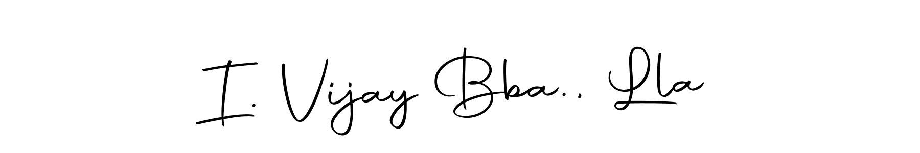 The best way (Autography-DOLnW) to make a short signature is to pick only two or three words in your name. The name I. Vijay Bba., Lla include a total of six letters. For converting this name. I. Vijay Bba., Lla signature style 10 images and pictures png