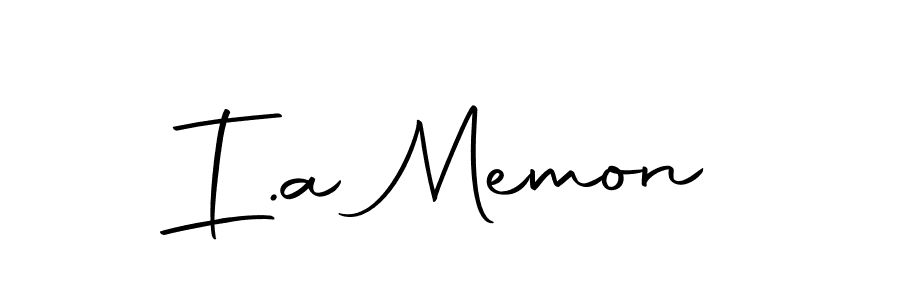 Use a signature maker to create a handwritten signature online. With this signature software, you can design (Autography-DOLnW) your own signature for name I.a Memon. I.a Memon signature style 10 images and pictures png