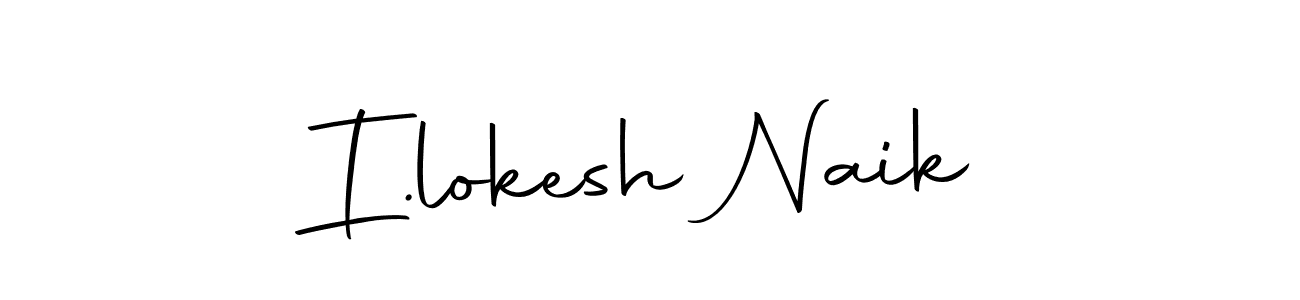 You should practise on your own different ways (Autography-DOLnW) to write your name (I.lokesh Naik) in signature. don't let someone else do it for you. I.lokesh Naik signature style 10 images and pictures png