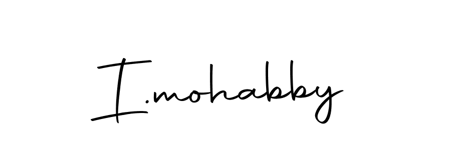 You should practise on your own different ways (Autography-DOLnW) to write your name (I.mohabby) in signature. don't let someone else do it for you. I.mohabby signature style 10 images and pictures png