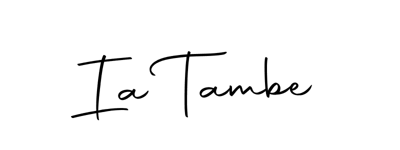 It looks lik you need a new signature style for name Ia Tambe. Design unique handwritten (Autography-DOLnW) signature with our free signature maker in just a few clicks. Ia Tambe signature style 10 images and pictures png