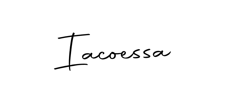 You should practise on your own different ways (Autography-DOLnW) to write your name (Iacoessa) in signature. don't let someone else do it for you. Iacoessa signature style 10 images and pictures png