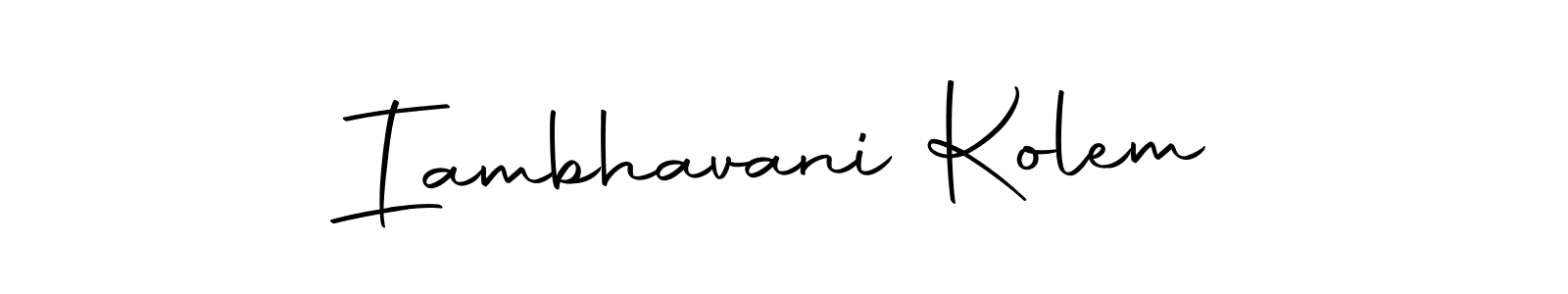 Create a beautiful signature design for name Iambhavani Kolem. With this signature (Autography-DOLnW) fonts, you can make a handwritten signature for free. Iambhavani Kolem signature style 10 images and pictures png