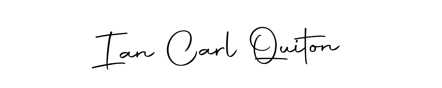 How to make Ian Carl Quiton name signature. Use Autography-DOLnW style for creating short signs online. This is the latest handwritten sign. Ian Carl Quiton signature style 10 images and pictures png