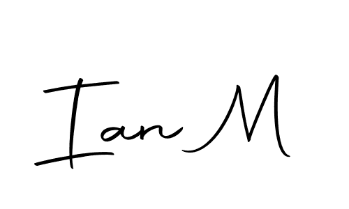 Create a beautiful signature design for name Ian M. With this signature (Autography-DOLnW) fonts, you can make a handwritten signature for free. Ian M signature style 10 images and pictures png