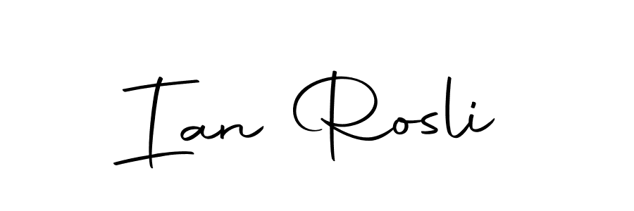 How to make Ian Rosli name signature. Use Autography-DOLnW style for creating short signs online. This is the latest handwritten sign. Ian Rosli signature style 10 images and pictures png
