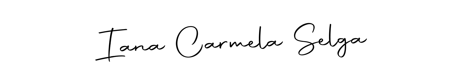 How to make Iana Carmela Selga name signature. Use Autography-DOLnW style for creating short signs online. This is the latest handwritten sign. Iana Carmela Selga signature style 10 images and pictures png