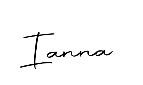 Design your own signature with our free online signature maker. With this signature software, you can create a handwritten (Autography-DOLnW) signature for name Ianna. Ianna signature style 10 images and pictures png
