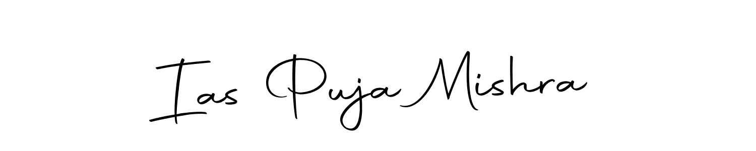 How to make Ias Puja Mishra name signature. Use Autography-DOLnW style for creating short signs online. This is the latest handwritten sign. Ias Puja Mishra signature style 10 images and pictures png