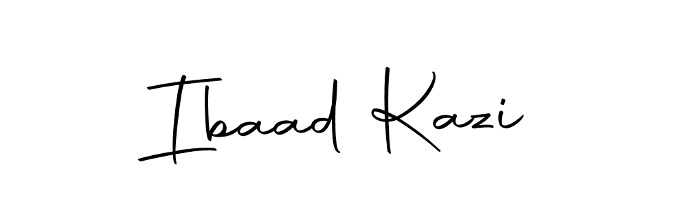 How to make Ibaad Kazi name signature. Use Autography-DOLnW style for creating short signs online. This is the latest handwritten sign. Ibaad Kazi signature style 10 images and pictures png