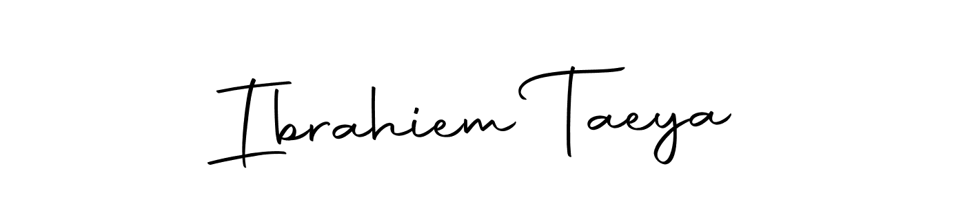 Create a beautiful signature design for name Ibrahiem Taeya. With this signature (Autography-DOLnW) fonts, you can make a handwritten signature for free. Ibrahiem Taeya signature style 10 images and pictures png