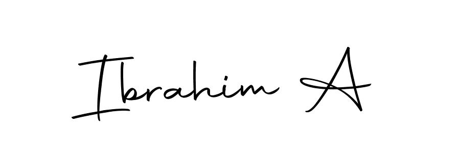 How to make Ibrahim A signature? Autography-DOLnW is a professional autograph style. Create handwritten signature for Ibrahim A name. Ibrahim A signature style 10 images and pictures png