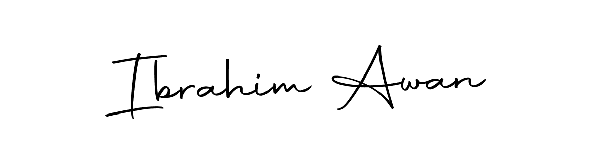 You should practise on your own different ways (Autography-DOLnW) to write your name (Ibrahim Awan) in signature. don't let someone else do it for you. Ibrahim Awan signature style 10 images and pictures png