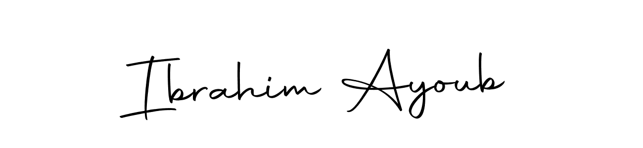 You should practise on your own different ways (Autography-DOLnW) to write your name (Ibrahim Ayoub) in signature. don't let someone else do it for you. Ibrahim Ayoub signature style 10 images and pictures png