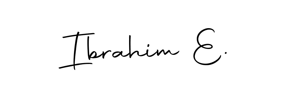 Ibrahim E. stylish signature style. Best Handwritten Sign (Autography-DOLnW) for my name. Handwritten Signature Collection Ideas for my name Ibrahim E.. Ibrahim E. signature style 10 images and pictures png