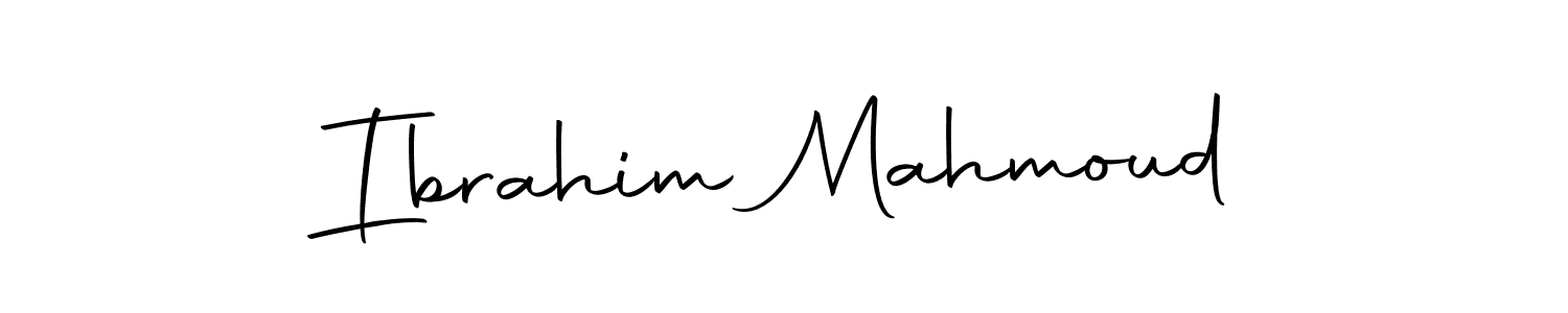 Design your own signature with our free online signature maker. With this signature software, you can create a handwritten (Autography-DOLnW) signature for name Ibrahim Mahmoud. Ibrahim Mahmoud signature style 10 images and pictures png