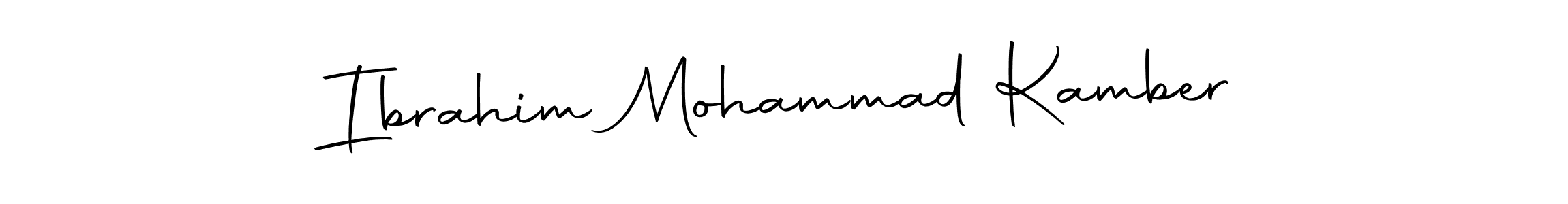 Make a short Ibrahim Mohammad Kamber signature style. Manage your documents anywhere anytime using Autography-DOLnW. Create and add eSignatures, submit forms, share and send files easily. Ibrahim Mohammad Kamber signature style 10 images and pictures png