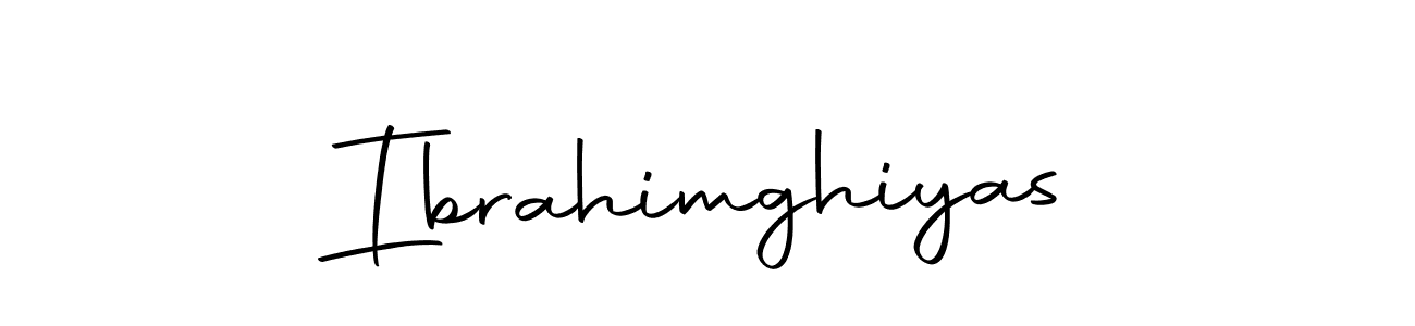 Design your own signature with our free online signature maker. With this signature software, you can create a handwritten (Autography-DOLnW) signature for name Ibrahimghiyas. Ibrahimghiyas signature style 10 images and pictures png