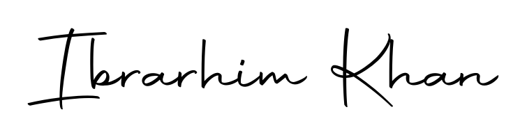 Try this chic Ibrarhim Khan handwritten sign style. Using Autography-DOLnW font elements, it gives your name a sleek, memorable identity. Ibrarhim Khan signature style 10 images and pictures png
