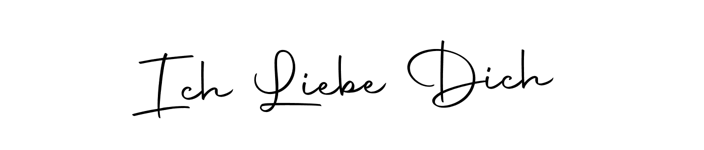 How to make Ich Liebe Dich name signature. Use Autography-DOLnW style for creating short signs online. This is the latest handwritten sign. Ich Liebe Dich signature style 10 images and pictures png