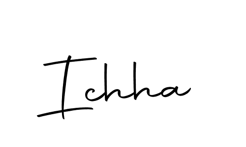 You should practise on your own different ways (Autography-DOLnW) to write your name (Ichha) in signature. don't let someone else do it for you. Ichha signature style 10 images and pictures png