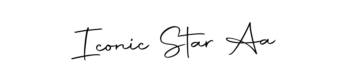 You should practise on your own different ways (Autography-DOLnW) to write your name (Iconic Star Aa) in signature. don't let someone else do it for you. Iconic Star Aa signature style 10 images and pictures png