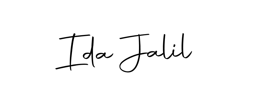 Design your own signature with our free online signature maker. With this signature software, you can create a handwritten (Autography-DOLnW) signature for name Ida Jalil. Ida Jalil signature style 10 images and pictures png