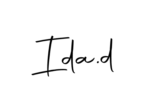 Design your own signature with our free online signature maker. With this signature software, you can create a handwritten (Autography-DOLnW) signature for name Ida.d. Ida.d signature style 10 images and pictures png