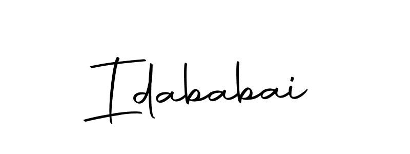 Use a signature maker to create a handwritten signature online. With this signature software, you can design (Autography-DOLnW) your own signature for name Idababai. Idababai signature style 10 images and pictures png