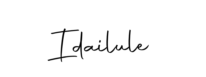 Design your own signature with our free online signature maker. With this signature software, you can create a handwritten (Autography-DOLnW) signature for name Idailule. Idailule signature style 10 images and pictures png
