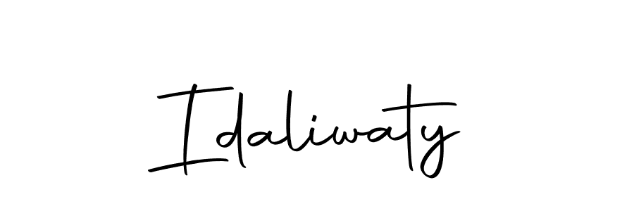 Autography-DOLnW is a professional signature style that is perfect for those who want to add a touch of class to their signature. It is also a great choice for those who want to make their signature more unique. Get Idaliwaty name to fancy signature for free. Idaliwaty signature style 10 images and pictures png