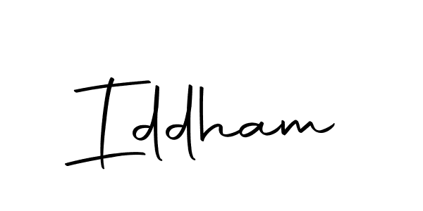 Use a signature maker to create a handwritten signature online. With this signature software, you can design (Autography-DOLnW) your own signature for name Iddham. Iddham signature style 10 images and pictures png