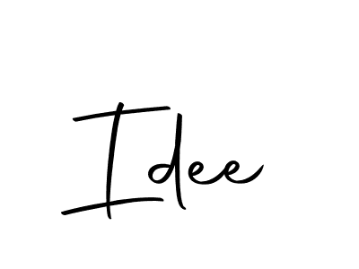 Make a beautiful signature design for name Idee. With this signature (Autography-DOLnW) style, you can create a handwritten signature for free. Idee signature style 10 images and pictures png