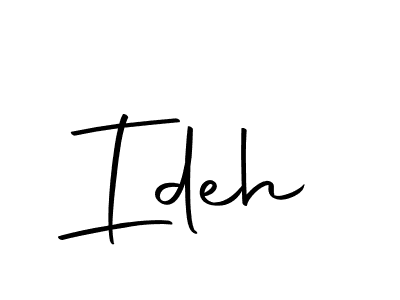 Use a signature maker to create a handwritten signature online. With this signature software, you can design (Autography-DOLnW) your own signature for name Ideh. Ideh signature style 10 images and pictures png