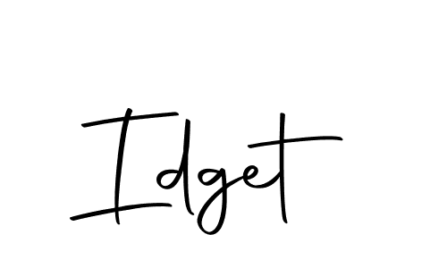 Design your own signature with our free online signature maker. With this signature software, you can create a handwritten (Autography-DOLnW) signature for name Idget. Idget signature style 10 images and pictures png