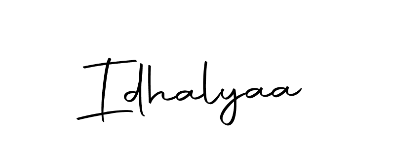 Make a beautiful signature design for name Idhalyaa. With this signature (Autography-DOLnW) style, you can create a handwritten signature for free. Idhalyaa signature style 10 images and pictures png