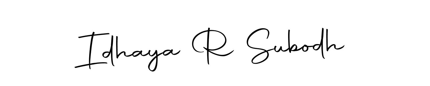 Design your own signature with our free online signature maker. With this signature software, you can create a handwritten (Autography-DOLnW) signature for name Idhaya R Subodh. Idhaya R Subodh signature style 10 images and pictures png