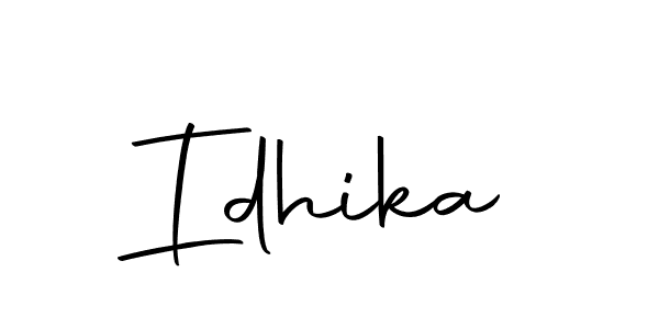 Create a beautiful signature design for name Idhika. With this signature (Autography-DOLnW) fonts, you can make a handwritten signature for free. Idhika signature style 10 images and pictures png
