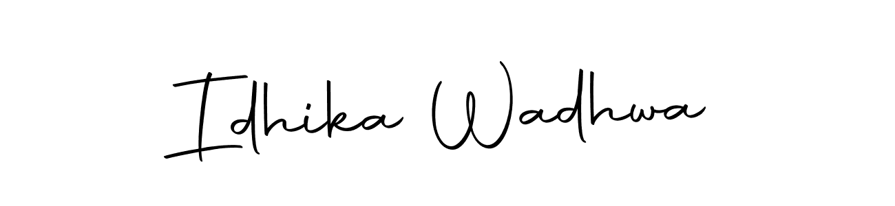 You should practise on your own different ways (Autography-DOLnW) to write your name (Idhika Wadhwa) in signature. don't let someone else do it for you. Idhika Wadhwa signature style 10 images and pictures png