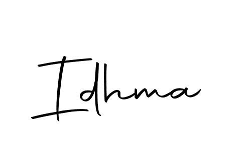 How to make Idhma name signature. Use Autography-DOLnW style for creating short signs online. This is the latest handwritten sign. Idhma signature style 10 images and pictures png