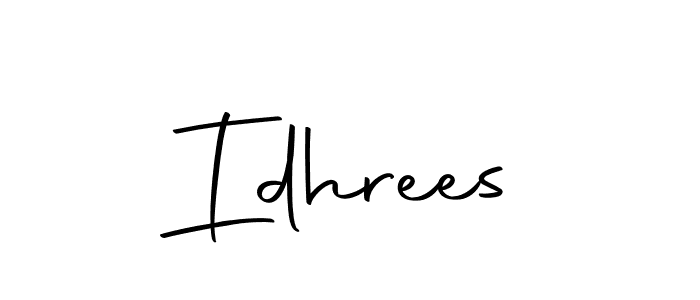 Make a beautiful signature design for name Idhrees. Use this online signature maker to create a handwritten signature for free. Idhrees signature style 10 images and pictures png