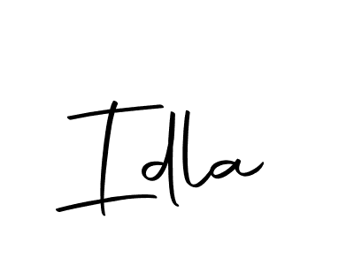 Design your own signature with our free online signature maker. With this signature software, you can create a handwritten (Autography-DOLnW) signature for name Idla. Idla signature style 10 images and pictures png