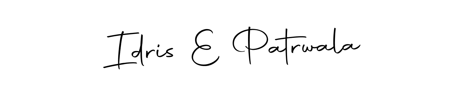 Autography-DOLnW is a professional signature style that is perfect for those who want to add a touch of class to their signature. It is also a great choice for those who want to make their signature more unique. Get Idris E Patrwala name to fancy signature for free. Idris E Patrwala signature style 10 images and pictures png